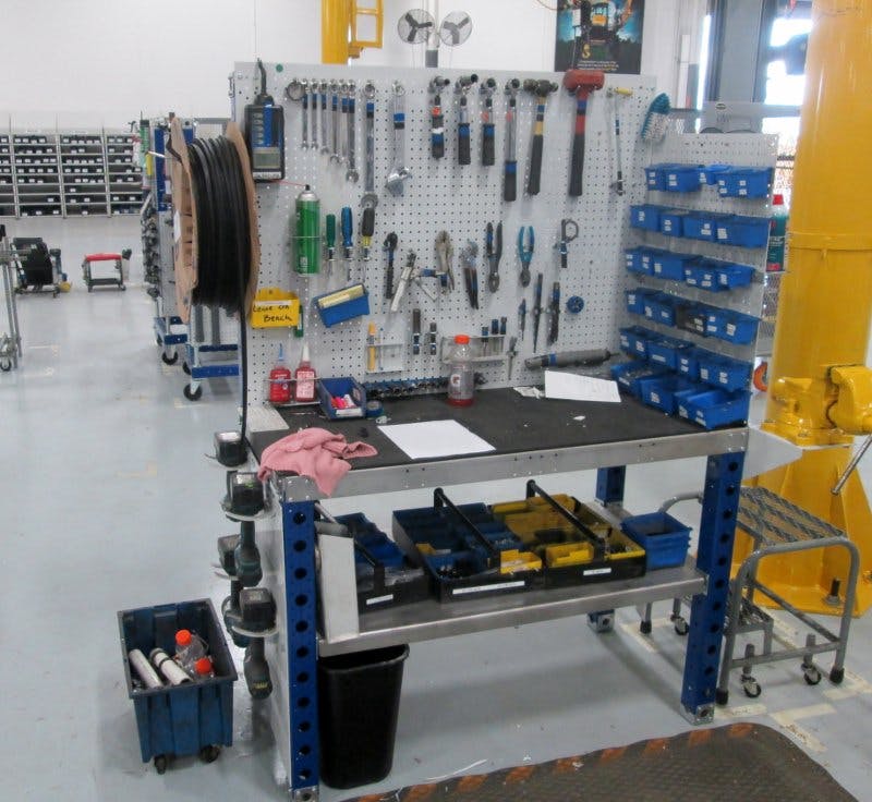 FlexQube tool rack at AGCO
