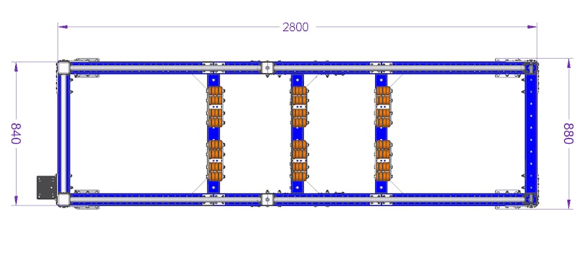 Cylinder Cart - 2800 x 840 mm
