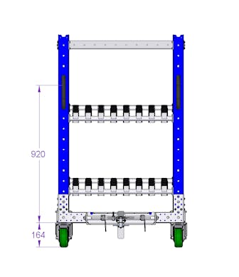 Shelf Cart With Rollers 1260 x 840 mm