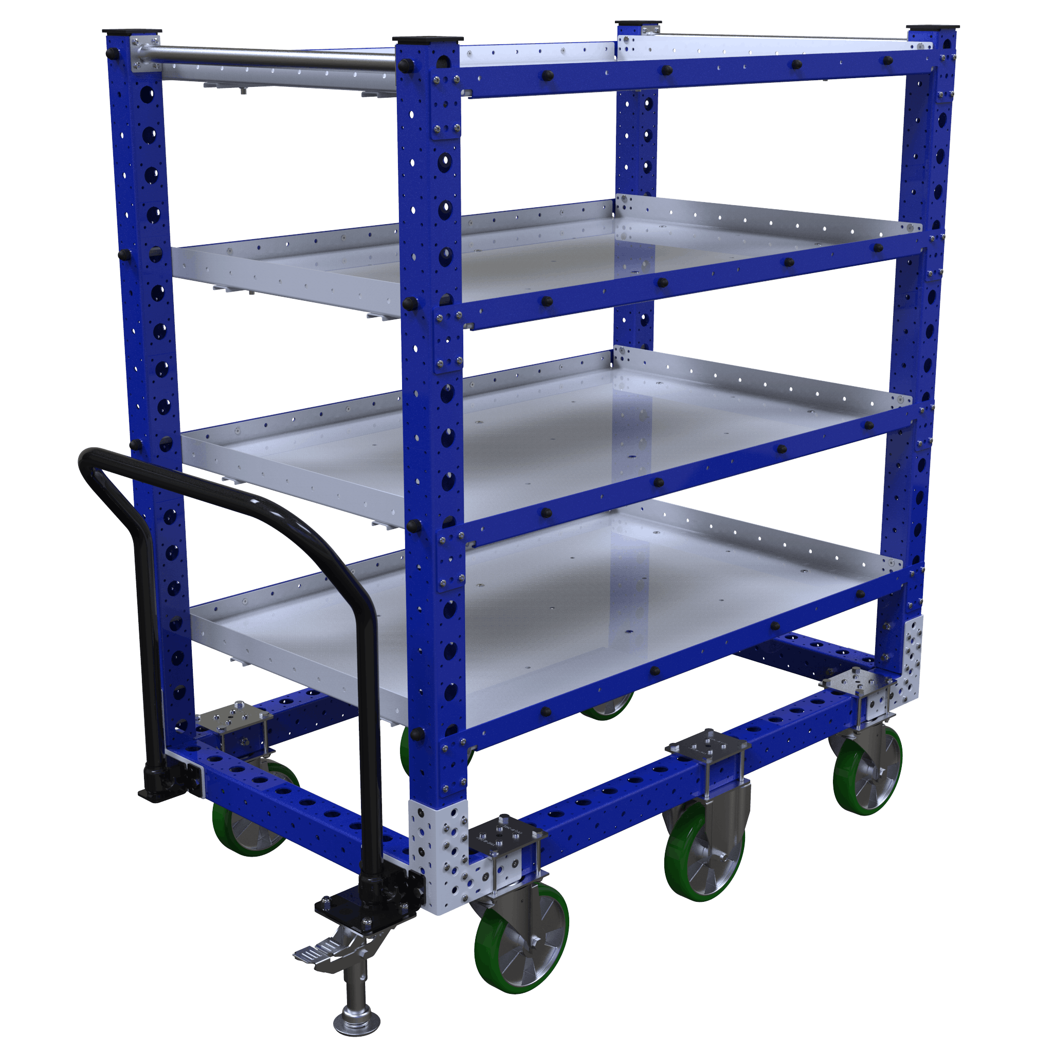 Flat Shelf Cart – 1400 x 840 mm | FlexQube