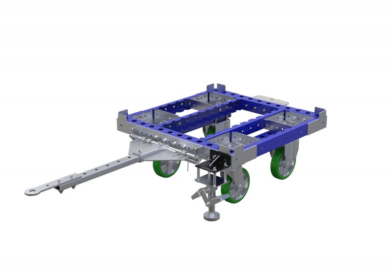 Small FlexQube container cart with tow bar