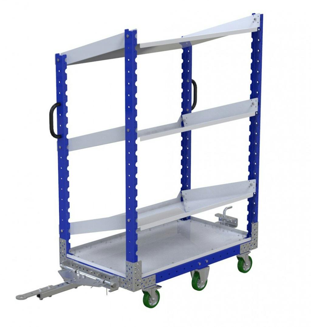 FlexQube Material Handling heavy duty flow shelf cart