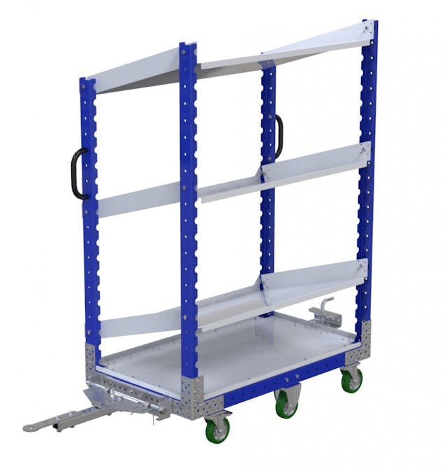 FlexQube Material Handling heavy duty flow shelf cart