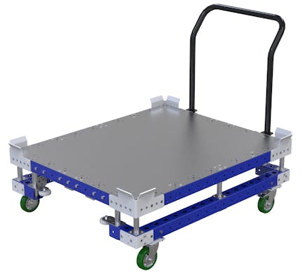 Modular & industrial material handling pallet cart with AGV integration by FlexQube