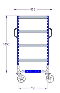 Flat Shelf Cart - 770 x 910 mm