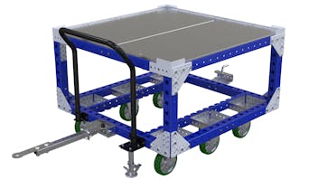 50 x 50 inch two level tugger cart