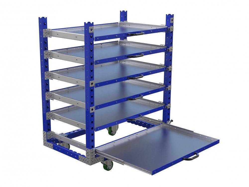 FlexQube extendable shelf cart