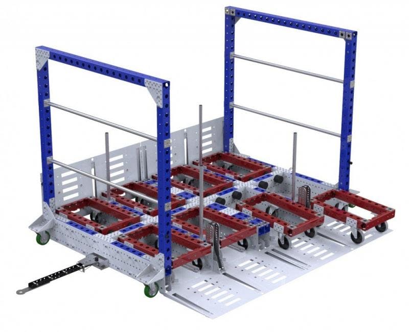 FlexQube 8 in 1 mother-daughter cart system