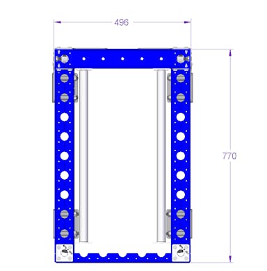 Cart With Horizontal Hangers-770 x 490 mm