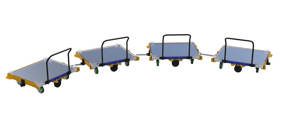 Modular & industrial material handling pallet carts by FlexQube