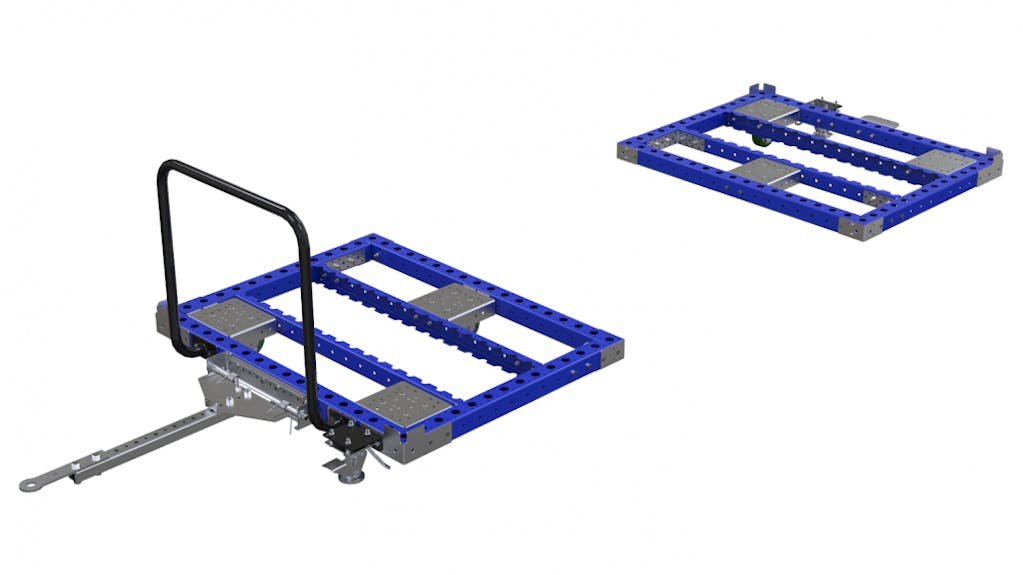 Order for two-pieced transport cart for large racks from customer in Canada