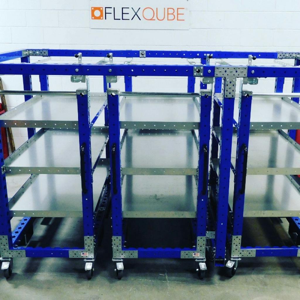 Sistema de carrito madre hija 3 en 1 por carritos con repisa de FlexQube