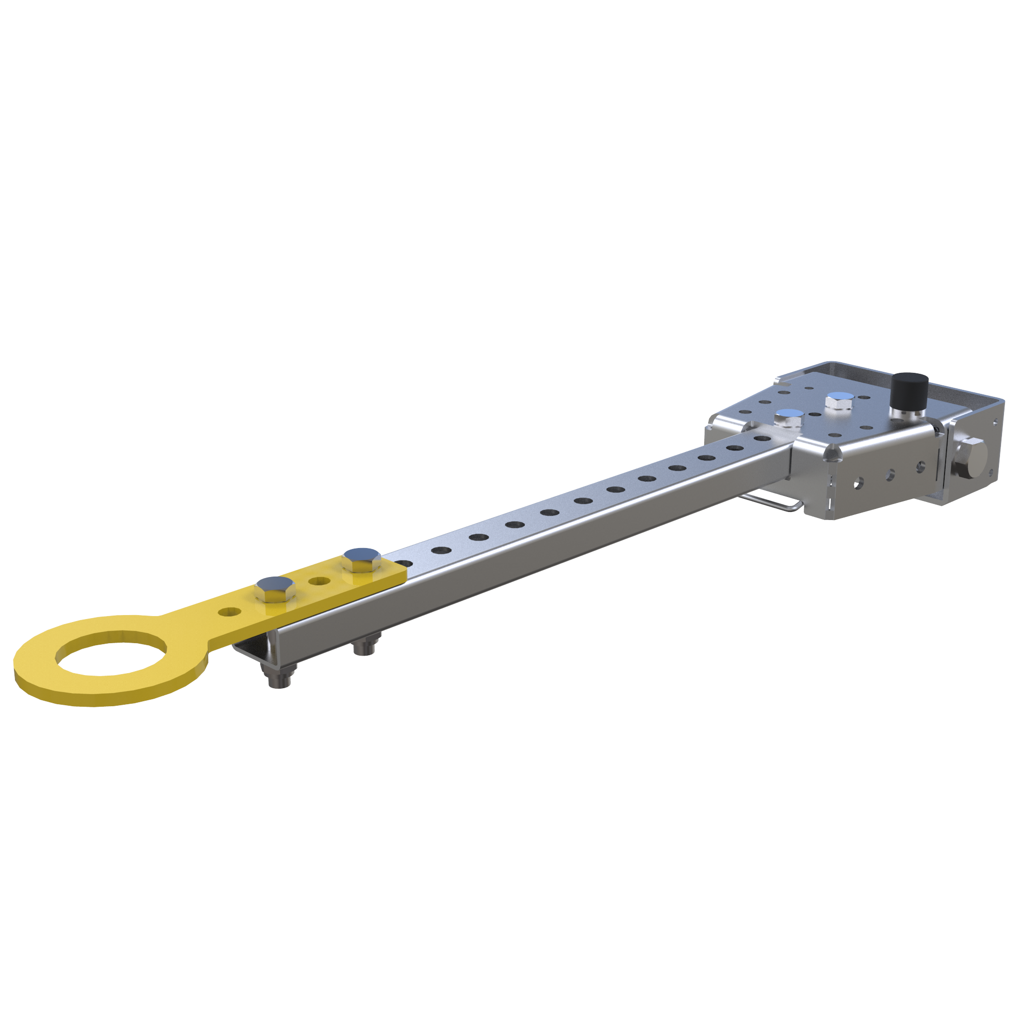 Standard FlexQube tongue and hitch tow bar.