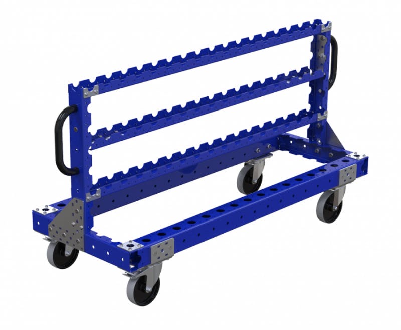 Industrial kit cart for hanging bins by FlexQube