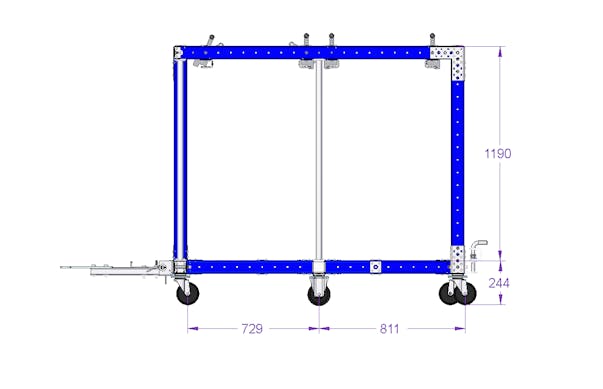 4 in 1 Cart without Top Shelf