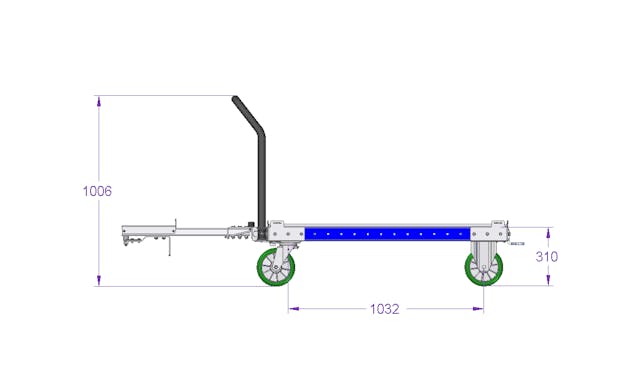 Flat Deck Tugger Cart 50 x 50 inch