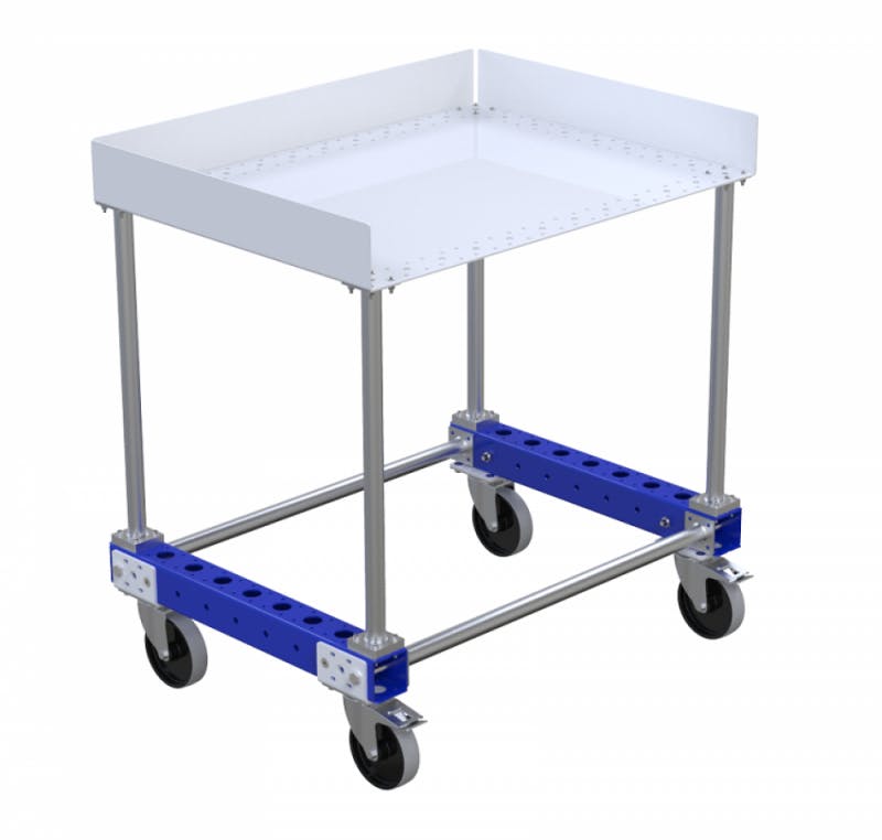 FlexQube Material Handling custom work table cart