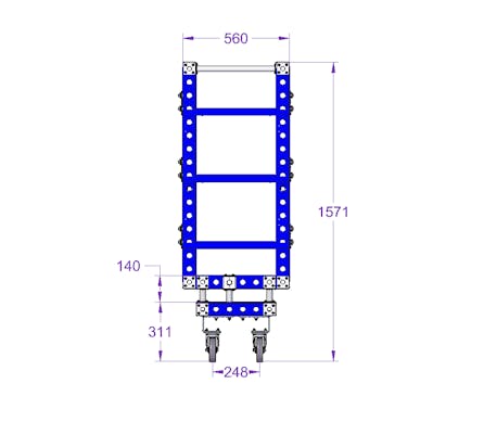 Shelf cart for E-frame