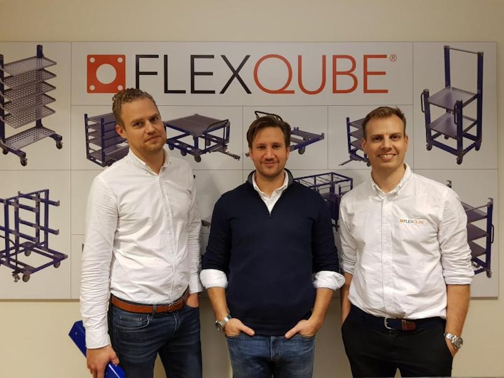 FlexQube founders at the FlexQube office