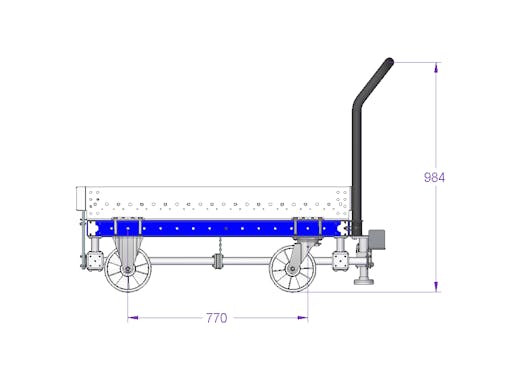 Roller Transfer cart - 1120 x 560 mm
