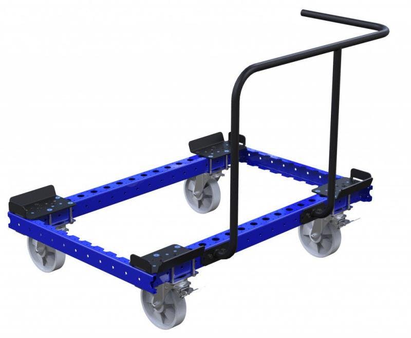 FlexQube Material Handling pallet cart with two sided handlebar