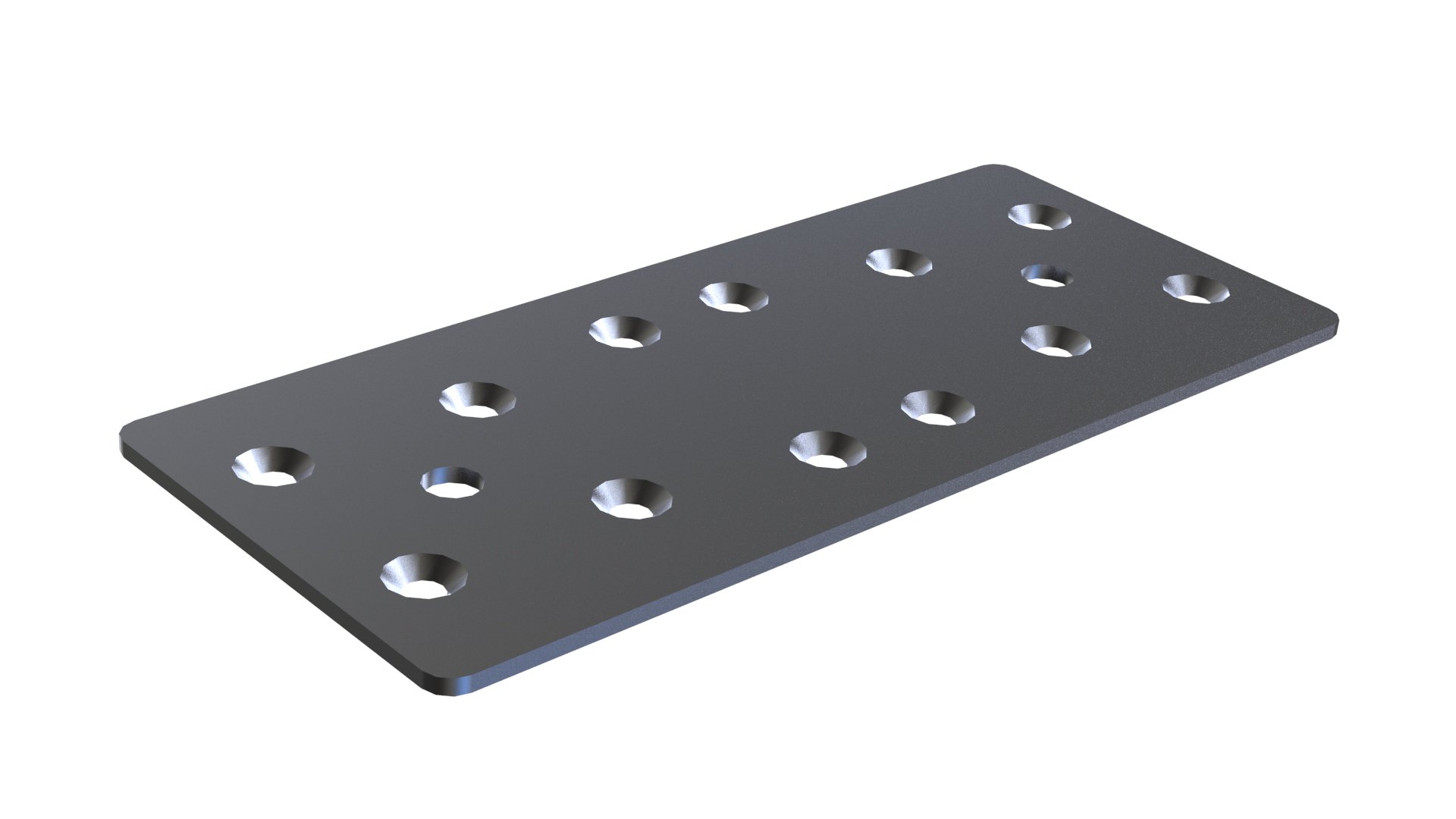 Adjustable lock attachment plate - 210 x 90 mm