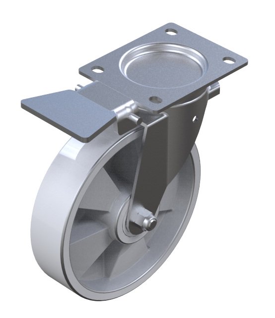 Caster Nylon Fix Brake - 200 mm