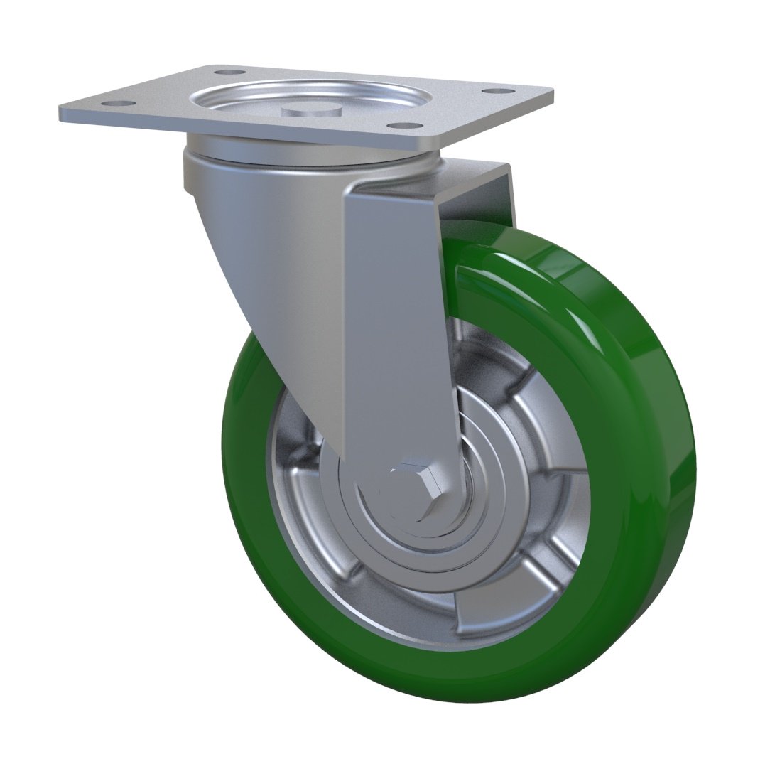 Caster Polyurathane 125 mm 80 x 60 Swivel