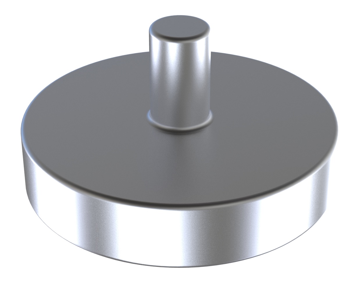 Cylindrical magnet w.threaded rod - 32 mm