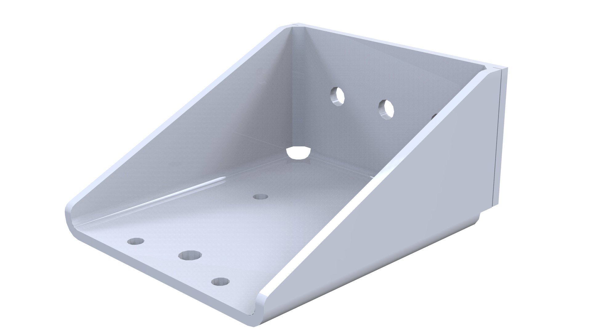 Extended caster attachment (Welded) - 80 x 60 mm