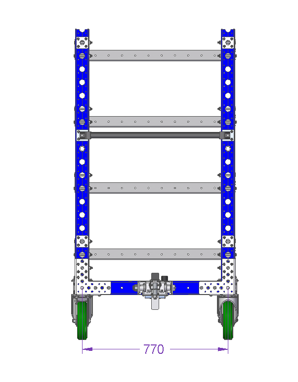 Shelf Cart 1260 x 840 mm for Plastic Containers