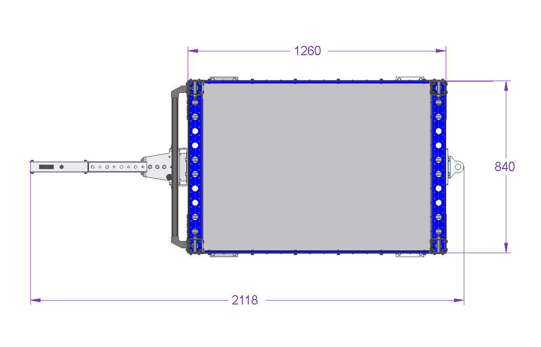 Shelf Cart 1260 x 840 mm for Plastic Containers
