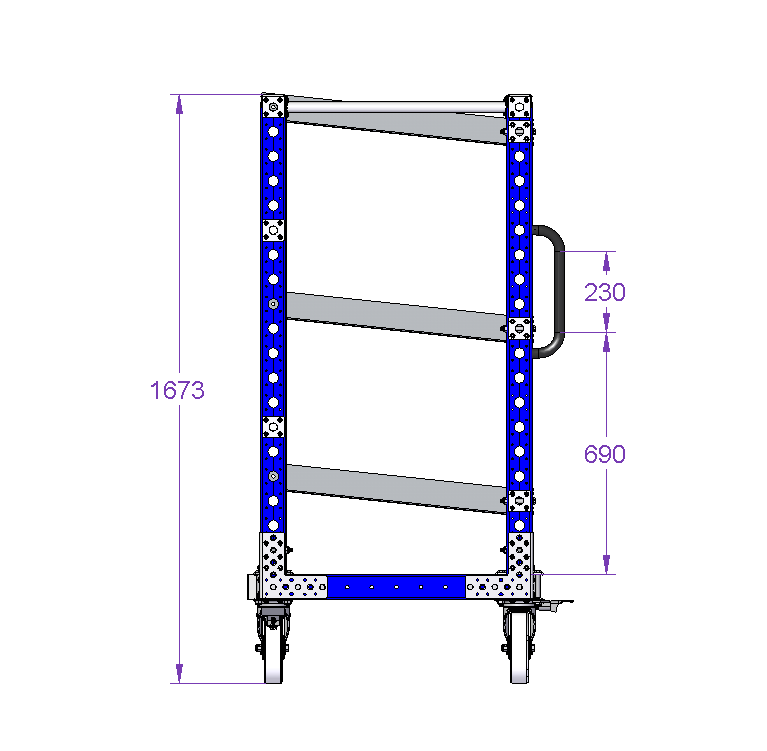 Flow Shelf Cart 1190 x 770 mm