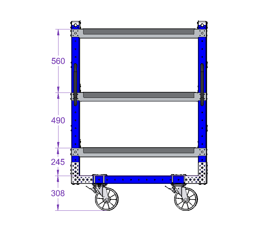 Flow Shelf Cart 1190 x 770 mm