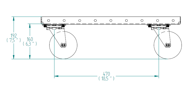 Cart for totes - 420 x 630 mm