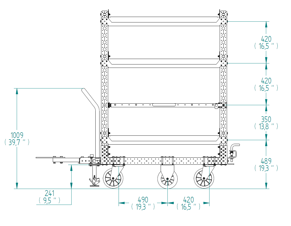 ESD Shelf Cart - 840 x 1260 mm