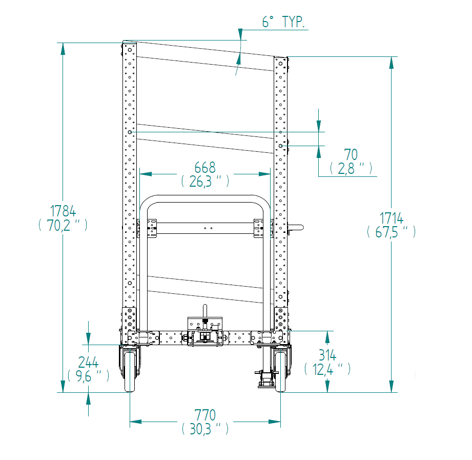 ESD Shelf Cart - 840 x 1260 mm