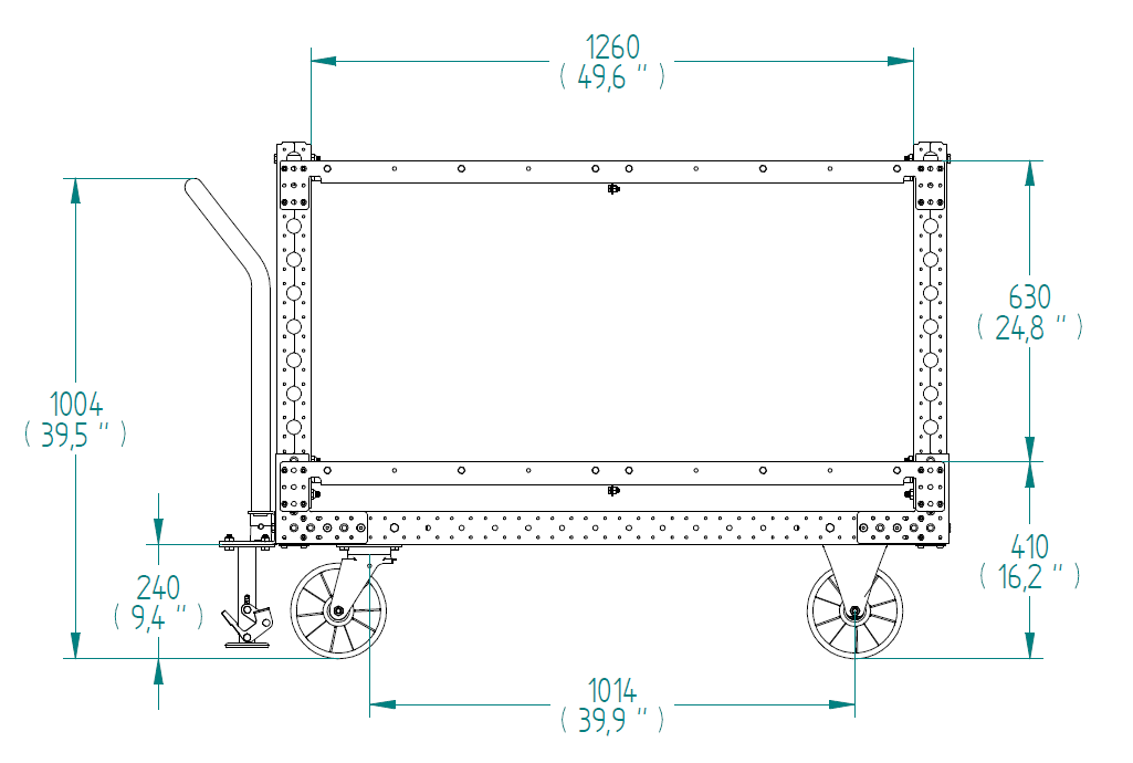 Flat Shelf Cart - 1260 x 1400 mm
