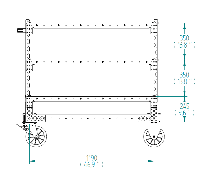Flat Shelf Cart -1260 x 840 mm