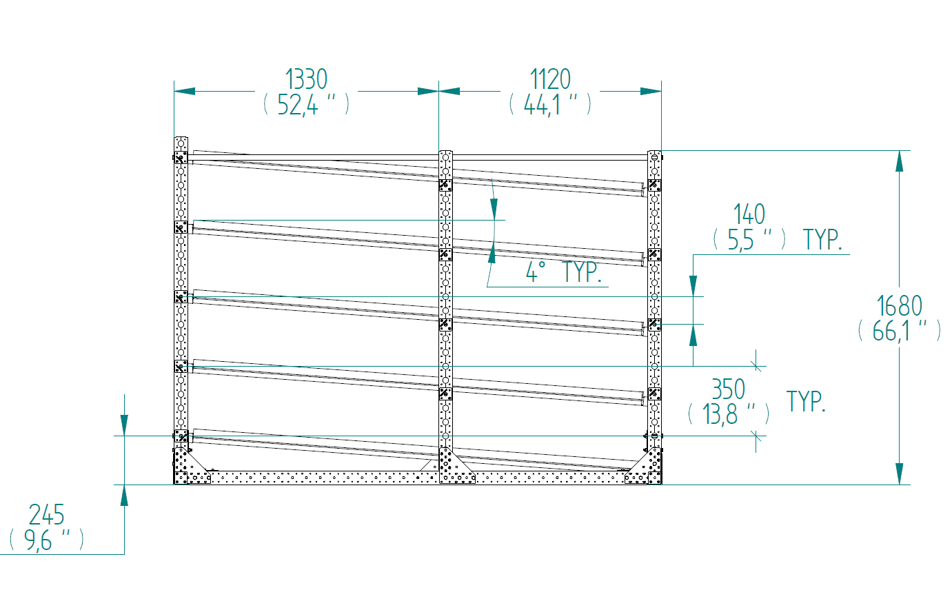 Flow Rack - 2450 x 3710 mm