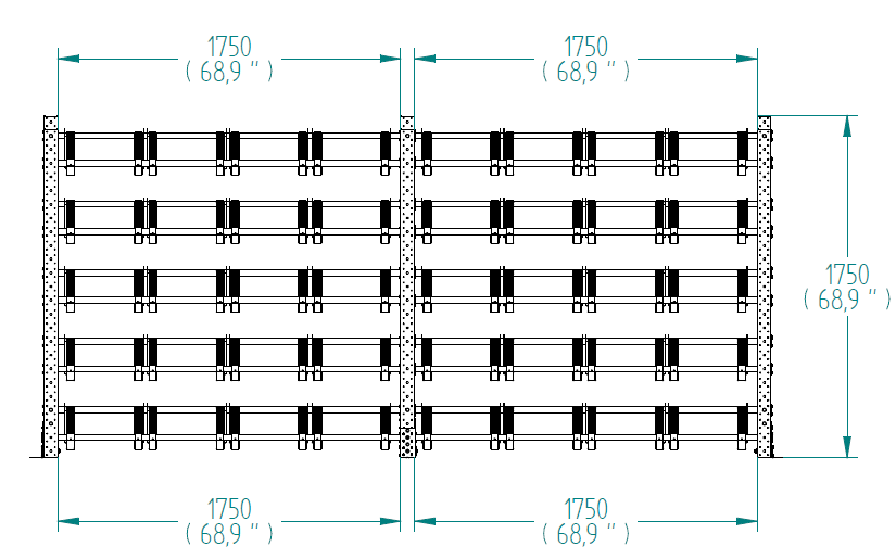 Flow Rack - 2450 x 3710 mm