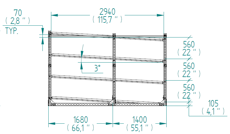 Flow Rack - 3080 x 10800 mm