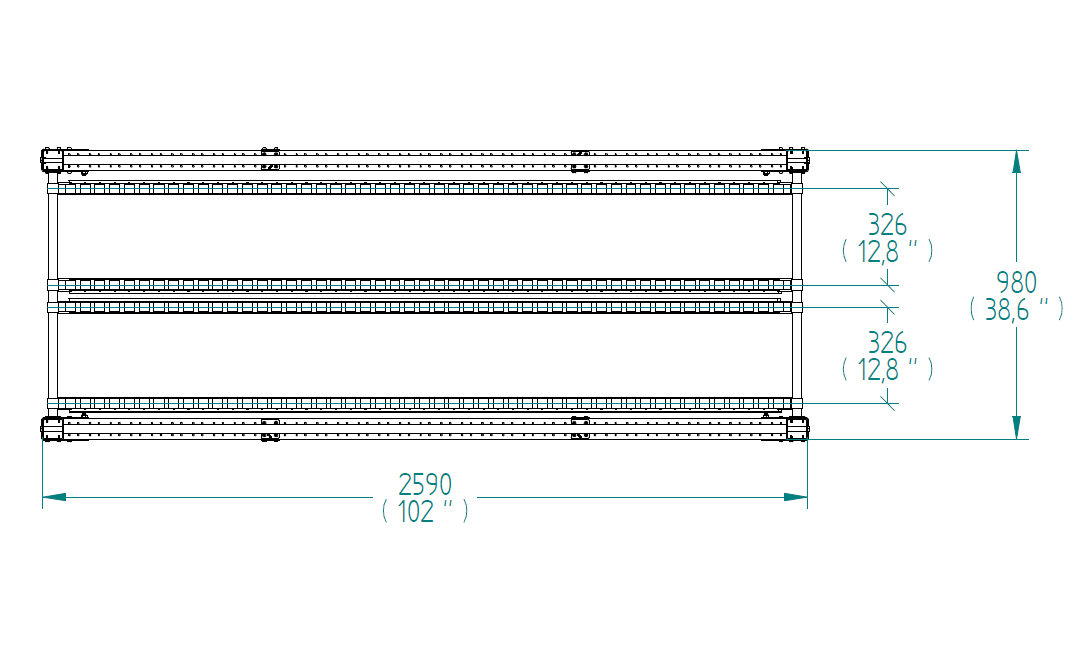 Flow Rack - 980 x 2590 mm