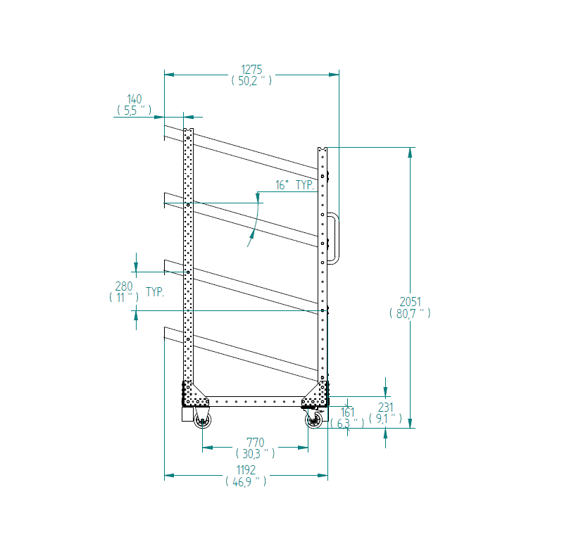 Flow Shelf Cart - 1050 x 1190 mm