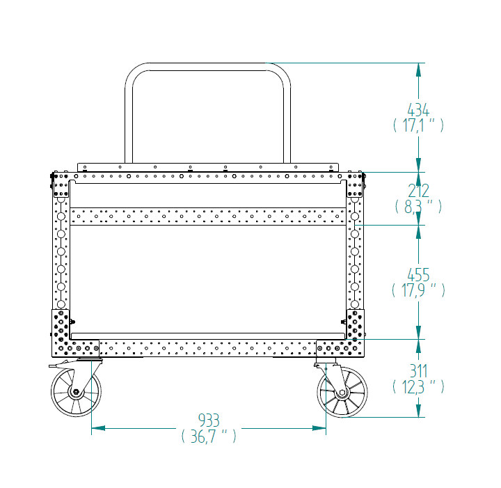 Mobile Workstation Cart- 820 x 1240 mm