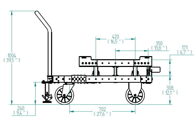 Rotating cart - 840 x 1050 mm