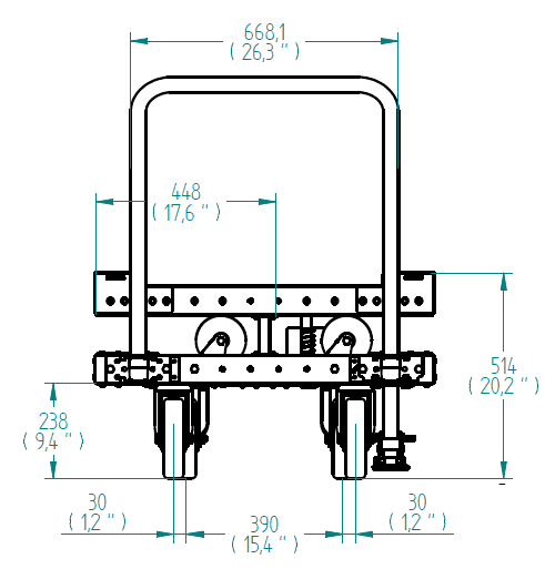 Rotating cart - 840 x 1050 mm