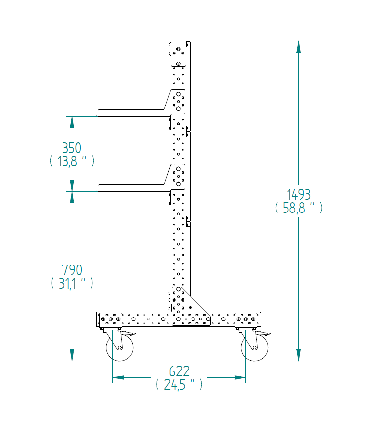 Shadow Board Cart - 1260 x 1610 mm
