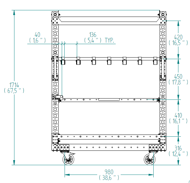 Shelf Cart - 1260 x 840 mm