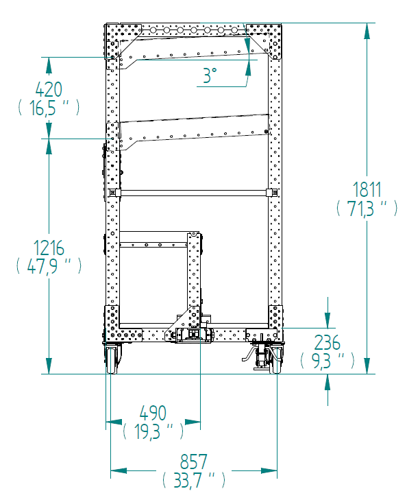 Shelf Kit Cart - 910 x 2660 mm